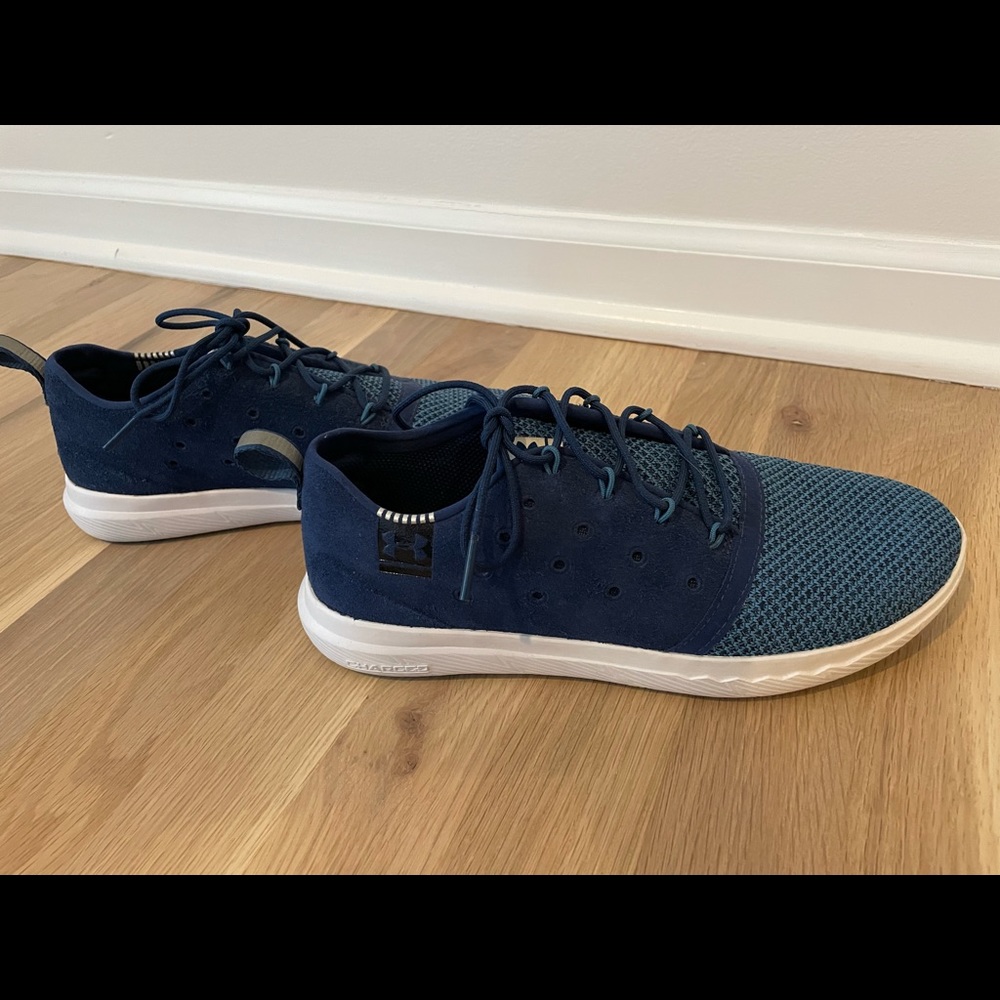 Under Armour, Size 8, Blue Suede shoes!